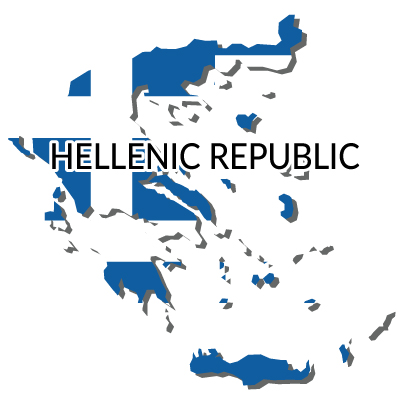 ギリシャ共和国無料フリーイラスト｜英語・国旗付